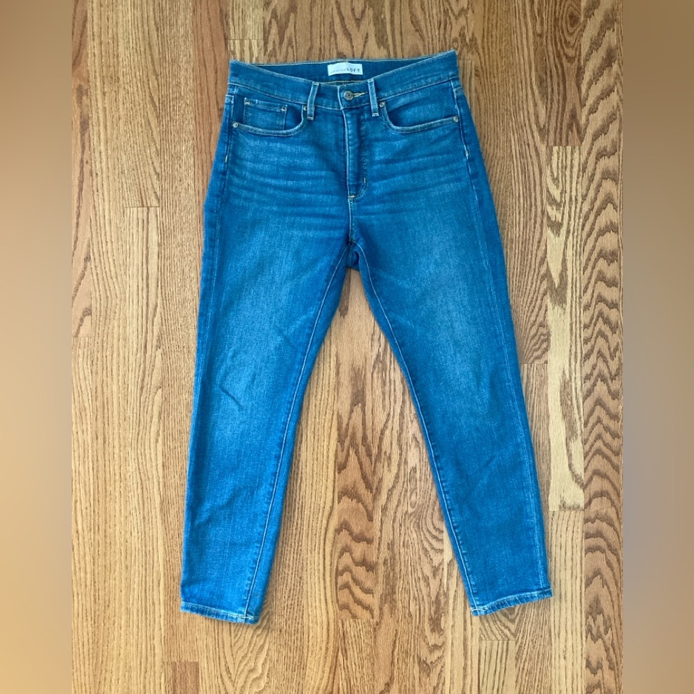 LOFT Petite Mid-Rise Classic 5-Pocket Skinny Jeans Light Blue Wash Size 28/6P